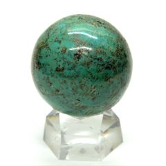 天然ターコイズ　40ｍｍ丸玉　台座付き[NO.2]　　☆パワーストーン スフィア