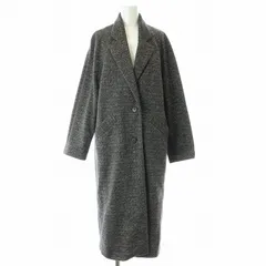 ユナイテッドアローズ A DAY IN THE LIFE UNITED ARROWS チェスターコート アウター ロング丈 裏起毛 ヘリンボーン柄 F 黒 ブラック /BB