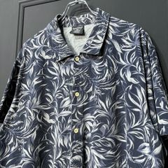 90〜00s POLOJEANS 鹿の子リーフ柄シャツ