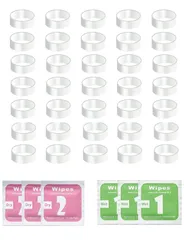 【特価商品】/PS4/Steam /PS5 Xbox Pro Switch Deckなど各種コントローラー対応 ティックの軸を守る 透明 簡単装着 摩耗減少 白い粉対策 削れ防止 30個セットスティック用プロテクトリング シリコンリング プロコン スティック保