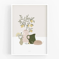MICUSH | POTTERY AND FLOWERS - FESTIVE TABLE (AP156) | アートプリント/ポスター (30x40cm) 北欧 インテリア おしゃれ
