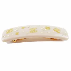 【天白】【CHANEL】シャネル ヘアアクセサリー バレッタ ココマーク フェイクパール ホワイト 白系 ゴールド金具 髪留め アクセ 小物 その他 レディース【中古】のサムネイル