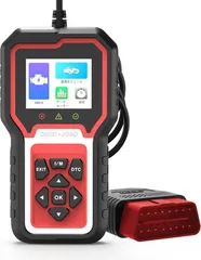 VITSR OBD2 + JOBD対応 診断儀 M601トヨタ/ホンダ/レクサス/サイオン/アキュラ/日産/インフィニティ/マツダ専用 日本車対応故障コード読み取り・消去・全システムデータ解析 obd2診断機 メニュー 日本語表示可(黒と赤)