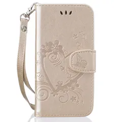 iPhone8 ケース 手帳型 iphone7 ケース 手帳型 アイフォン8 カバー ケース 手帳型ケース 可愛いハート押し花柄 【COCOMO】 カード収納 ストラップ付き 選べる スタンド機能付き マグネット付き 財布型 耐衝撃 軽量 全面保護