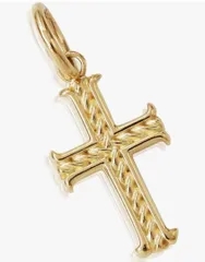 ペンダントトップ 18金 ネックレストップ ペンダントツイスト クロス L