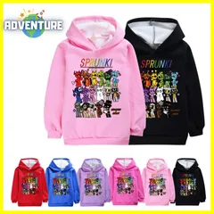 sprunki スプランキー スプランキ 長袖 あったか裏起毛パーカー 厚手トップス 110 120 130 140 150 160 黒 ブラック 男の子 音楽ゲーム 服 キッズ 子供 sp5