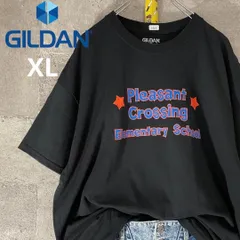 アメリカ古着/XL GILDAN スクールT 黒 ヴィンテージ 半袖Tシャツ