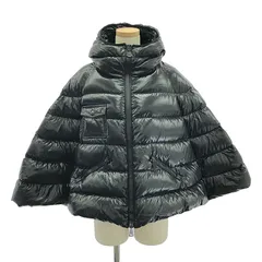 MONCLER ジャガード ムートン 切り替え ダウン ポンチョ マント MONCLER ジャガード ムートン 切り替え ダウン ポンチョ マント