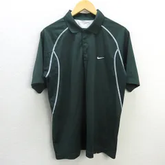 z■ナイキ/NIKE GOLF DRY-FIT 半袖ポロシャツ/ゴルフウエア【XL】緑/men's/4【中古】■