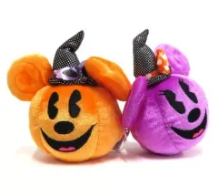 【中古】ぬいぐるみ カボチャミッキー＆かぼちゃミニー ぬいぐるみバッジセット 「ディズニー・ハロウィーン 2012」 東京ディズニーリゾート限定
