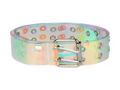 Allegra K クリア 太ベルト透明 幅広ベルト ワイド ウエストベルト ピンバックル レディース カラフル 106 cm