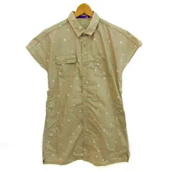 ザ・ノースフェイス ワンピース チュニック シャツ半袖 アウトドア トップス レディース WMサイズ ベージュ系 THE NORTH FACE 【中古】