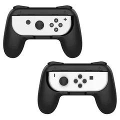 ジョイコングリップ 2個セット Switch Joy-Con ハンドルグリップ Switch 有機ELモデル/Switch/Switch Lite対応 おすそわけ用最適 持ちやすい 素早く反応 取付簡単 保護ケース 耐衝撃 Switch OLED カバー
