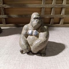 鉄製 ゴリラ 書斎 応接間 茶台 文房具 装飾品 工芸品 置物 - メルカリ