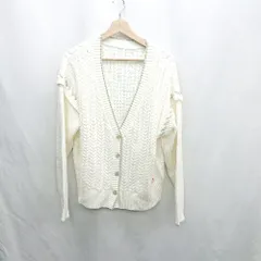 ◇ ⊇ classicalelf JAVA別注 2wayビッグハンドステッチ 長袖 カーディガン サイズM アイボリー レディース E  【1502030028171】