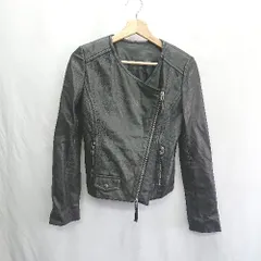 ◇ ⊇ SCOTCLUB スコットクラブ 長袖 ライダースジャケット サイズ38 ブラック系 レディース E  【1410290034873】