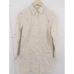◇ Arnold Palmer time less ロゴ 長袖 ミニ シャツ ワンピース サイズ 2 ベージュ グレー レディース  【中古】 【1203170007797】のサムネイル