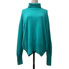 グリーンレーベルリラクシング ユナイテッドアローズ green label relaxing セーター ニット プルオーバー タートルネック ウール ナイロン 無地 長袖 青 ブルー