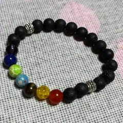 2本セット  ハンドメイド･天然石 ･ブレスレット ･パワーストーン メンズ･ レディース･男女兼用  七種の天然石：レディース