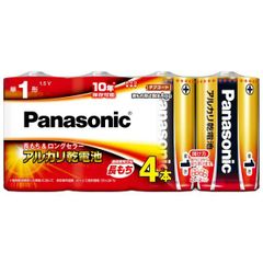 パナソニック 単1形4本 アルカリ乾電池 LR20XJ/4SW