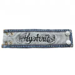 ヒステリックグラマー HYSTERIC GLAMOUR リストバンド バングル デニム生地 ロゴ刺繍 青 ブルー /AQ ■OSのサムネイル