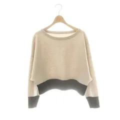 ダイアグラム グレースコンチネンタル Diagram GRACE CONTINENTAL 圧縮ルーズニットトップス セーター ショート丈 36 グレー 黒 ブラック /AT ■OS