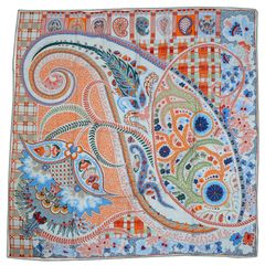 エルメス カレ140 ジェアン ショール Paisley Blossom グリシ