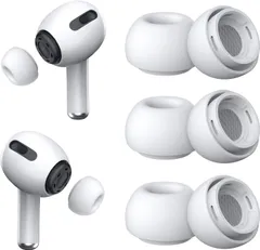 YUWAKAYI イヤーピース AirPods Pro 第1/2世代対応 シリコン イヤーチップ (Mサイズ 3ペア) 柔らかい 滑り止め 携帯用収納ボックス付き