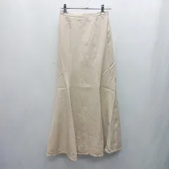 ◇ ⊂ ◎ ●美品● Fun Fashion Future ロング丈 フレア スカート サイズM グレージュ レディース E  【1501160004956】