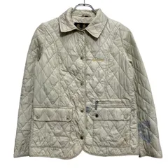 Barbour キルティングジャケット レディース S ホワイト 防寒 スナップボタン キッズ バブアー 古着卸 アメリカ仕入 a611-5425のサムネイル