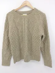 ◇ emi+ エミプラス ケーブル編み 長袖 ニット セーター ベージュ レディース P  【1303020001323】