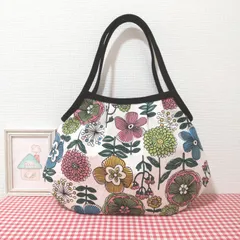 グラニーバッグ（北欧風＊花柄＊カラフル＊生成り ナチュラル）