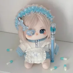 【新品 未使用】地雷系ナース　ブルー 20cm ぬい服　ぬいぐるみ用　着せ替え　衣装　ぬい活 　推し活 　推しぬい　綿人形 　ちびぬい　ちびぐるみ 　無属性　棉花娃娃 コットンドール　人気　K-POP