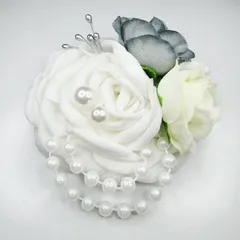 コサージュ 卒園式　卒業式　入園式入学式 結婚式 発表会 ＊フォーマルコサージュ＊パールブローチD2