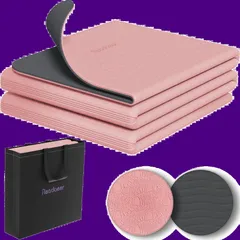 【特価セール】ピラティスマット フィットネスマット エクササイズマット ストレッチマット 持ち運び・収納便利 軽量 収納バッグ付き 防音 無臭 TPE素材 6mm 厚め 183cm×61cm 折り畳み式 トレーニングマット ヨガマット Readaeer