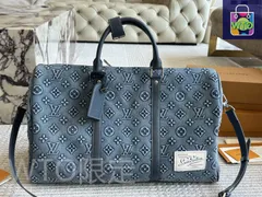 【今日特価】LV ルイヴィトン キーポール バンドゥリエ デニム製トラベルバッグ モノグラムプリント ボックス付き