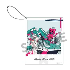【新品】レーシングミク 2025 キービジュアル2 Ver. ポラロイド風アクリルキーホルダー【正規品】