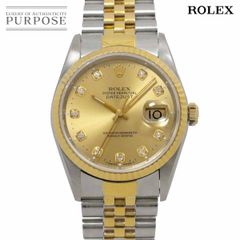 ロレックス ROLEX デイトジャスト コンビ 16233G W番 メンズ 腕時計 10P ダイヤ ゴールド K18YG 自動巻き Datejust 90244966