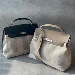 異素材コンビワンハンドルバッグ　4色　ショルダーBAG