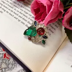 OLD Givenchy ヴィンテージイヤリング　片方片耳のみ　シルバー　カラーストーン　オールドジバンシー