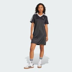 アディダスオリジナルス adidas Originals アディカラー サッカー ジャカード Ｖネックワンピース ストリートファッション レディース KSP84 JD2599 WOMEN ADICOLOR SOCCER JACQUARD V-NECK