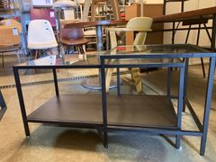 IKEA VITTSJO ガラスローテーブル　ローテーブル　ガラス　スクエア　リビング　おしゃれ　黒