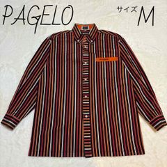 パジェロ　PAGELO BD 長袖シャツ　サイズM ストライプ