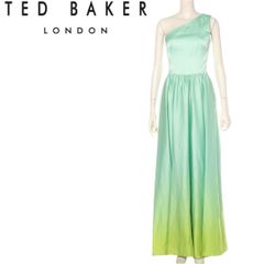【TED BAKER】 グラデーション ロングドレス ワンショルダー テッドベイカー