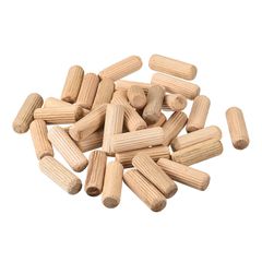 新品 木工 広葉樹 家具 乾燥 キルン 棚用 ダボペグ 木製 10x30mm 斜めエンド 溝付き 50個入り 木製ダボピン uxcell