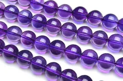 アメジスト ラウンド 合成水晶 8mm １連（約３８ｃｍ） パワーストーン 天然石 _R5369-8