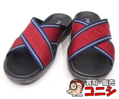 【質コニシ】【PRADA/プラダ】クロスストラップサンダル 2X3023 ブラック ナイロン サイズ5 1/2 中古品【送料込み】l0648b