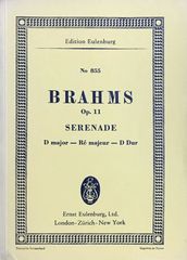 ブラームス セレナード第1番 ニ長調 (スタディスコア/ポケットスコア)輸入楽譜 Brahms Serenade Op.11 オイレンブルク社/Eulenburg 洋書
