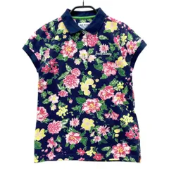 サイズ：0 JACK BUNNY ジャックバニー 263-6160436 半袖ポロシャツ 花柄 ネイビー系 [240101532007] ゴルフウェア レディース ストスト