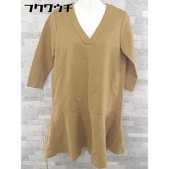 ◇ NOBLE ノーブル 長袖 膝下丈 ワンピース サイズ38 キャメル系 レディース 【中古】 【1103010010386】